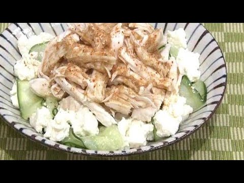 鶏キュウのゴマ酢ダレ