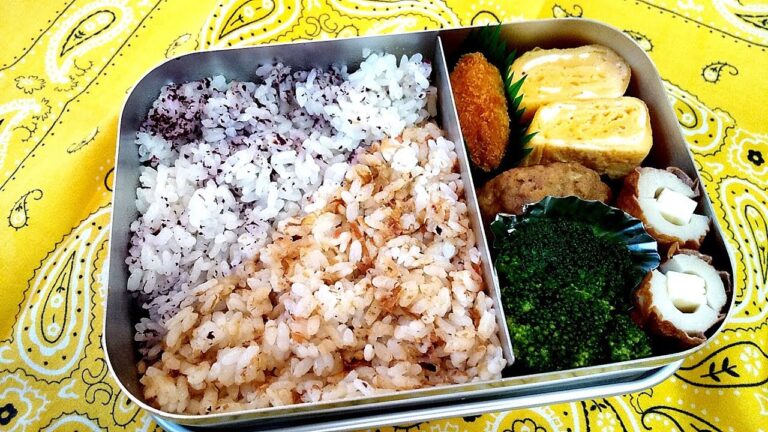 【お弁当】パパっと弁当！卵焼き・チーズちくわ！冷凍食品を上手に使って…【obento・LunchBox】