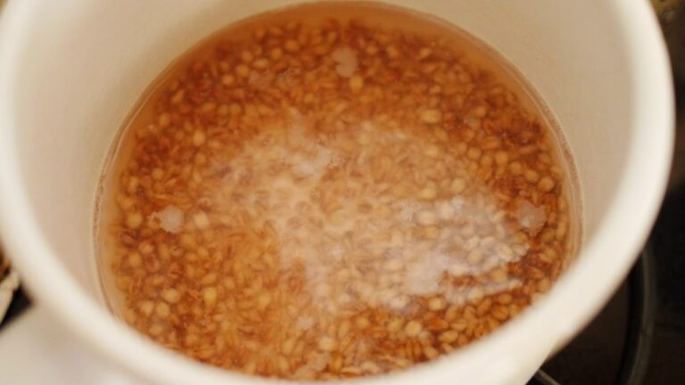 ダイエットに人気！もち麦を茹でている動画 （レシピの一部）