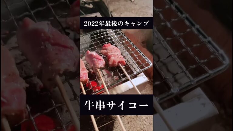 ⭐️キャンプ飯⭐️2022年最後のキャンプで牛串
