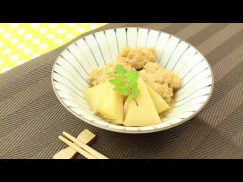 たけのこと鶏つくねの煮物