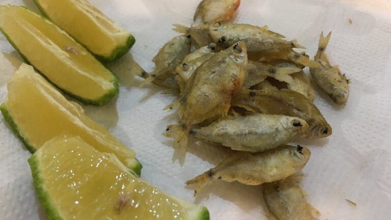 [魚料理]小魚を捕って素揚げに