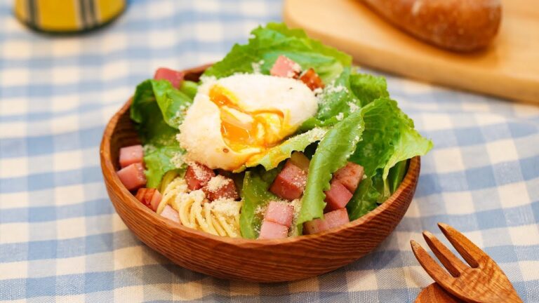 シーザーサラダ風冷製パスタ