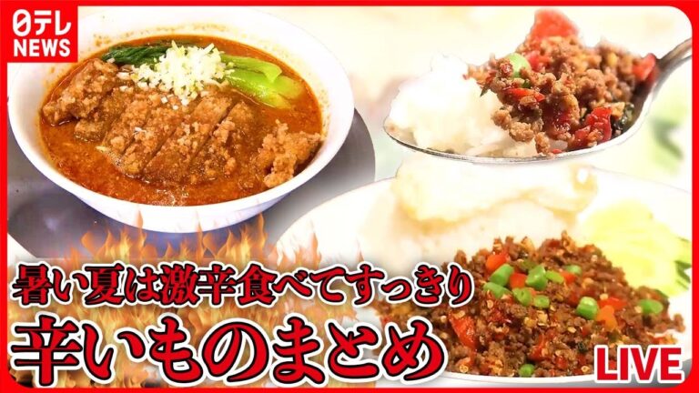 【辛いものまとめ】 暑い夏に「激辛」人気のワケ / ピリッと辛ウマ「ハマる一杯」 / 真っ赤なロースカツ  など （日テレNEWS LIVE）