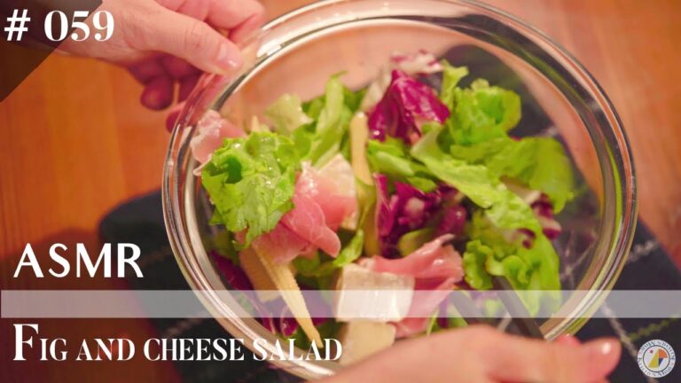 #59【ASMR】いちじくとカマンベールチーズの和サラダの作り方♪｜音フェチ仕様