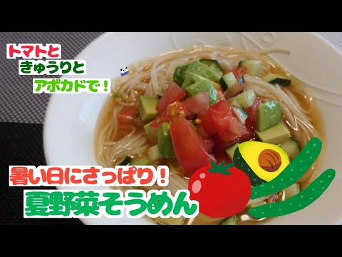 【ヘルシー】さっぱり夏野菜素麺