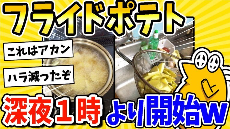【2ch面白いスレ】フライドポテト作り、深夜1時より開始されるwww