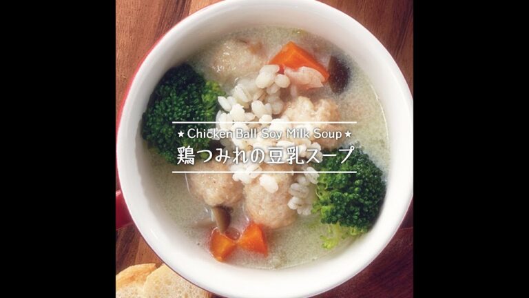 鶏つみれの豆乳スープ