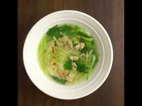 口当たりのいい中華風スープ 青梗菜とあさりのワンタンスープ ｜ moguna[モグナ]