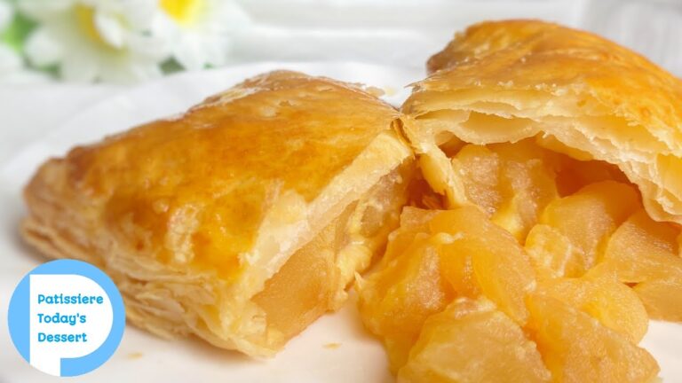 【りんご好きパティシエ】カスタードアップルパイの作り方！レンジで簡単！とろーりサクサク幸せの味！Applepie