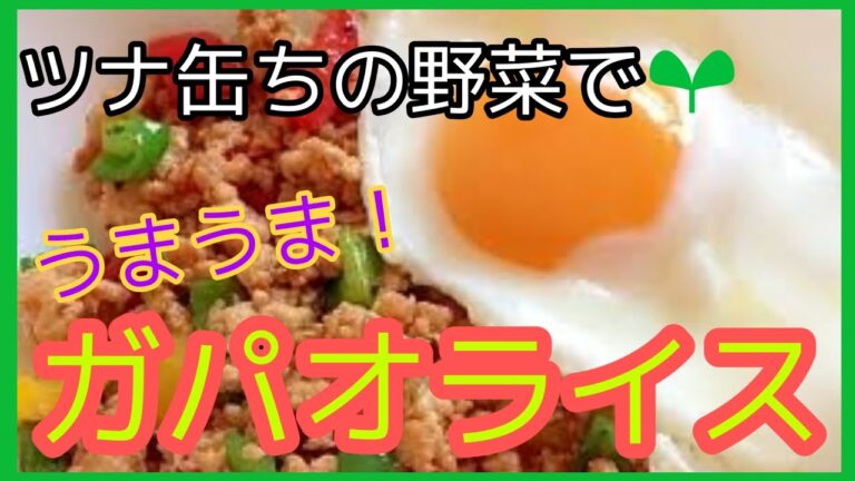 簡単⭐️ガパオライス⭐️作り❗️ツナ缶ちの野菜でチャチャッと飯♪