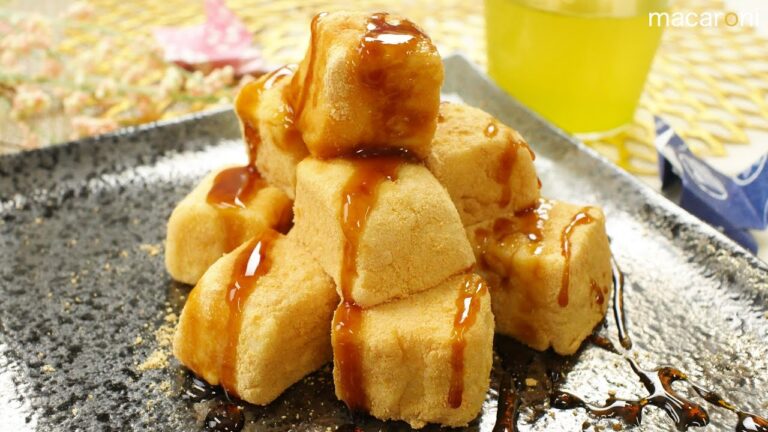 きな粉をまぶして完成！簡単「豆腐わらび餅」のレシピ・作り方