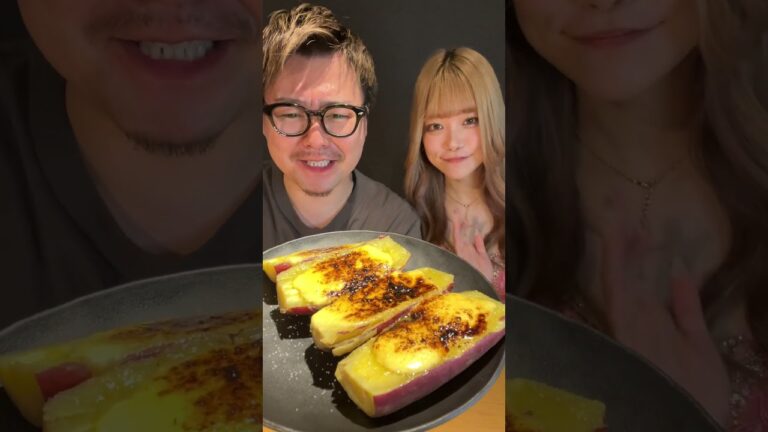【炊飯器とバーナーで簡単】さつまいものクリームブリュレ!!  #shorts @prince2staff