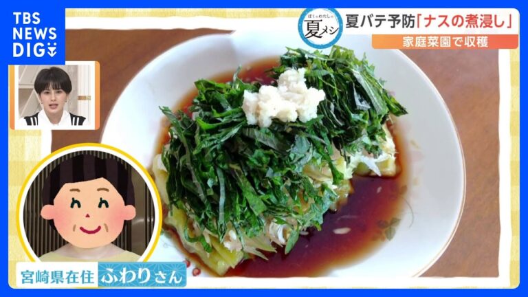 【ぼくのわたしの夏メシ】夏バテ予防にぴったりの料理“ナスの煮浸し”｜TBS NEWS DIG