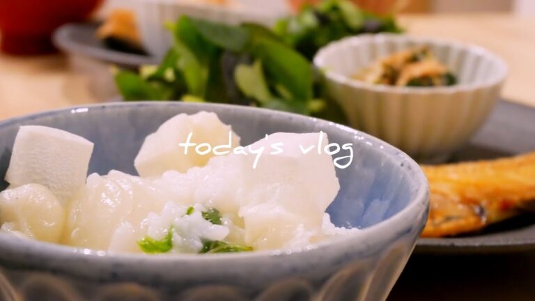 料理vlog/七草粥の日/お餅入り/夫婦2人暮らし