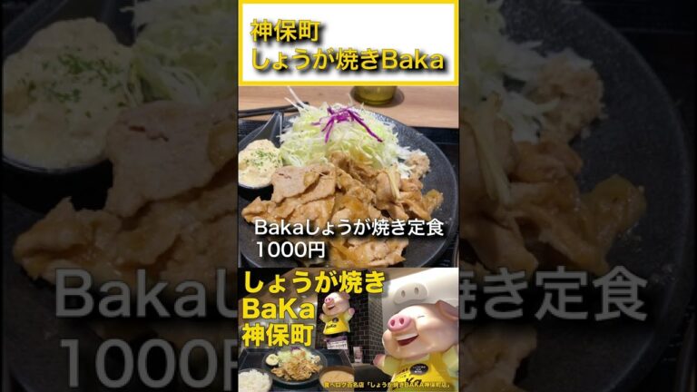 しょうが焼きBaKa 神保町店。おいしいしょうが焼き。食べログ百名店。