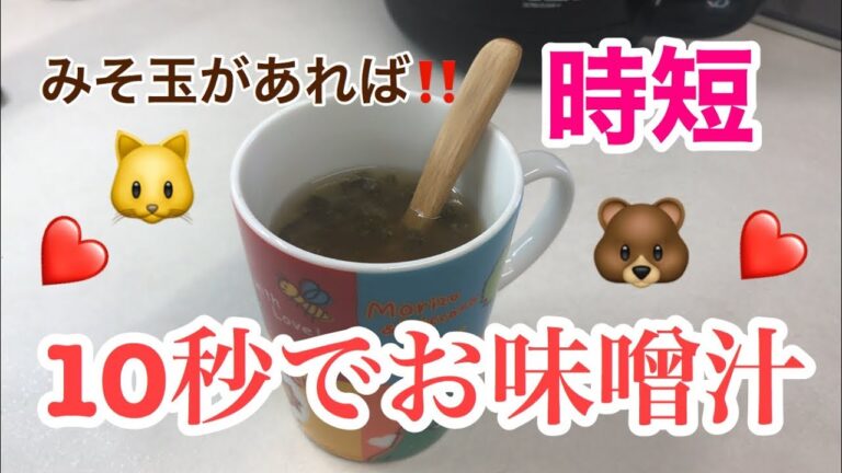 時短！10秒でお味噌汁⭐️みそ玉を作ろうMakeMisoBall for MisoSoup