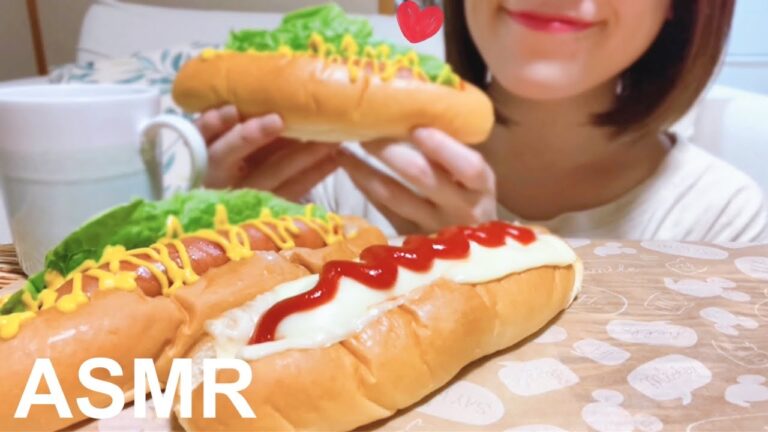 (咀嚼音)ジョンソンヴィルでホットドッグ/hot dog/핫도그/eating sound asmr