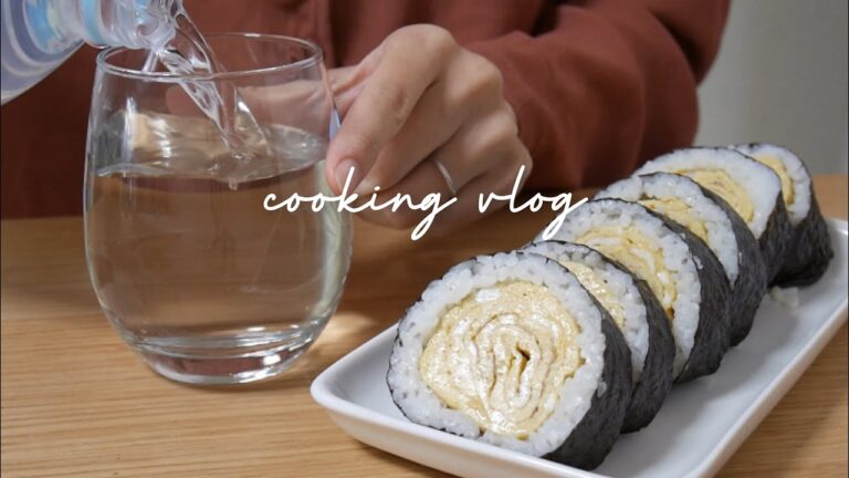 SUB)出汁巻き卵巻き寿司🥚🍣簡単おしゃれな卵料理の作り方|材料は卵1つと海苔一枚|