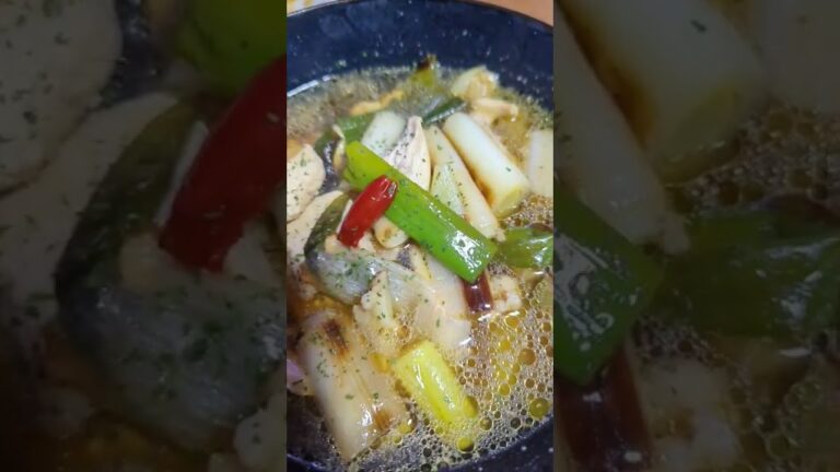 鶏胸肉と長ねぎのスープ