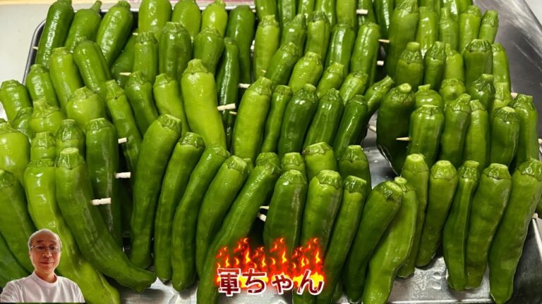 【軍ちゃん】家庭精進料理　焼きししとう漬けはある調味料で簡単に作れる。出し汁の香りとししとう特有な香り融合で箸が止まらない！カロチンやビタミン豊富、カロチンには老化防止や疲労回復、美肌効果があります。