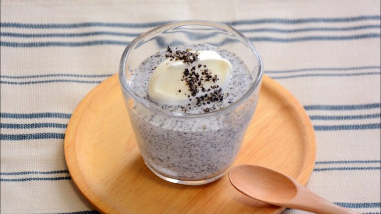 【スイーツレシピ】黒ごまプリン　Black sesame pudding
