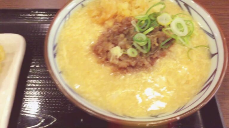 肉たまあんかけ と ちくわ天とレンコン天　丸亀製麺