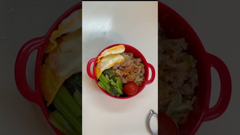 【 10分弁当 切り抜き 】ジャージャー麺風弁当〜包丁もまな板もいらない #Shorts