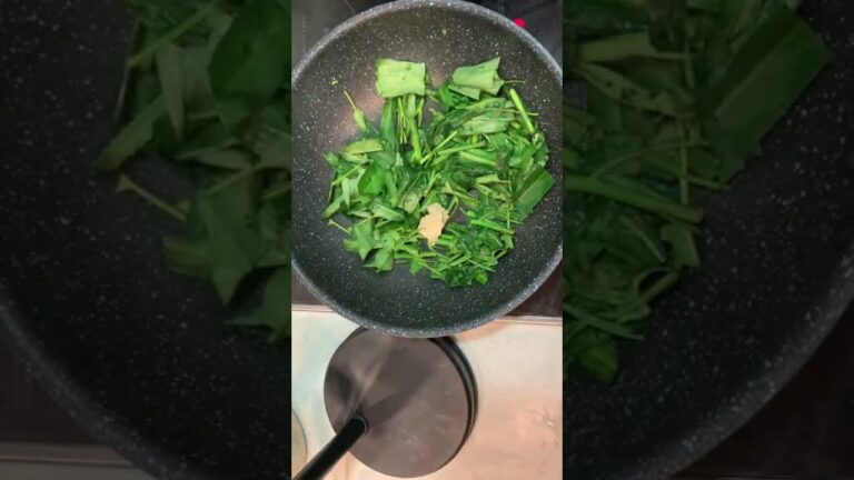 クウシンサイの卵とじを作る動画#料理動画 #空芯菜 #卵料理