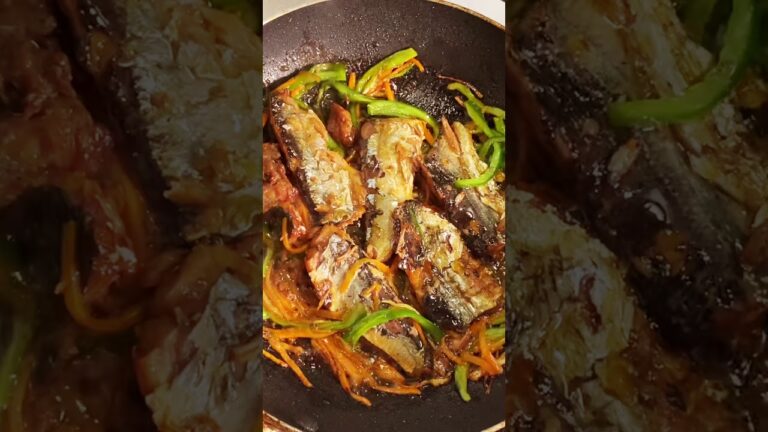 調味料いらず簡単美味しい！さんまの蒲焼缶詰飯| Easy and Delicious Canned Rice with Broiled Pacific saury #Shorts