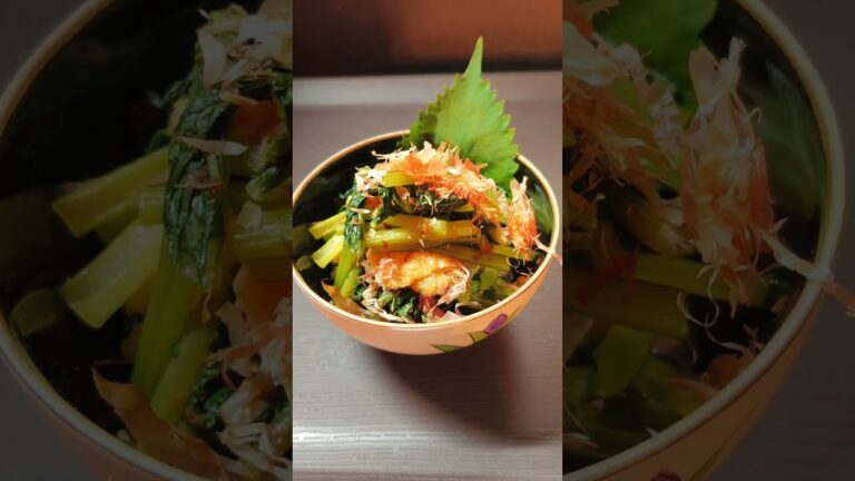 簡単小松菜と油揚げの煮浸し! #shorts