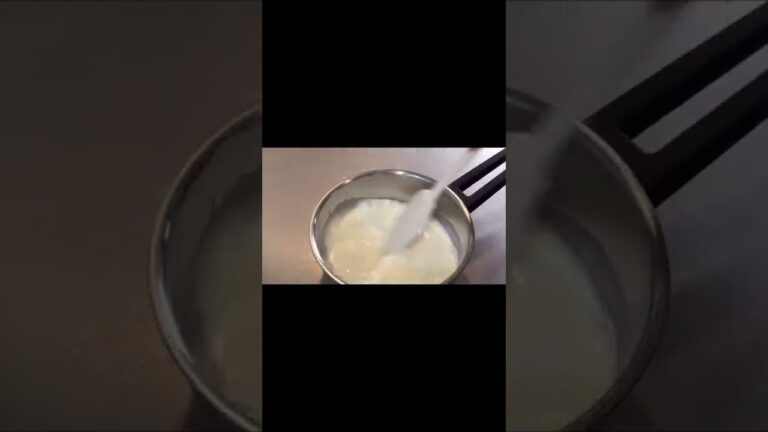 とろとろなめらかな「ミルク餅」の作り方／How to make milk rice cake.#Shorts
