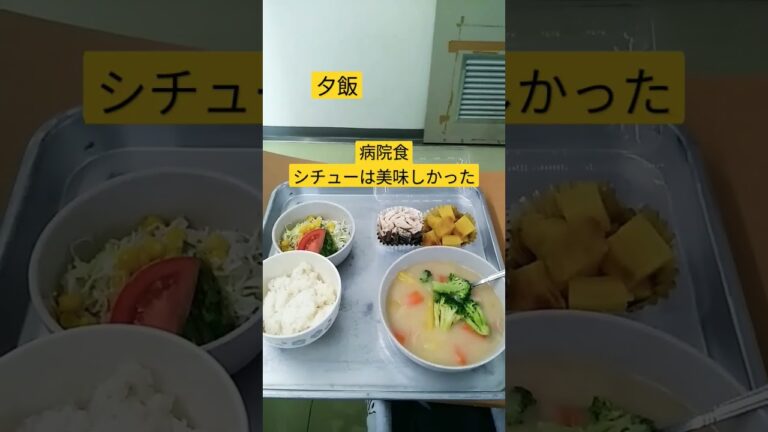 #病院食 #入院 　シチュー美味いけど、ご飯のおかずは？