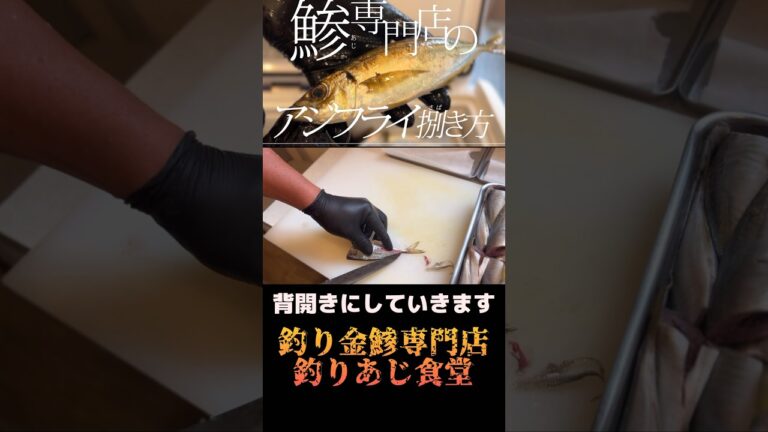 【超簡単 】専門店が教えるアジの背開き・さばき方 #shorts