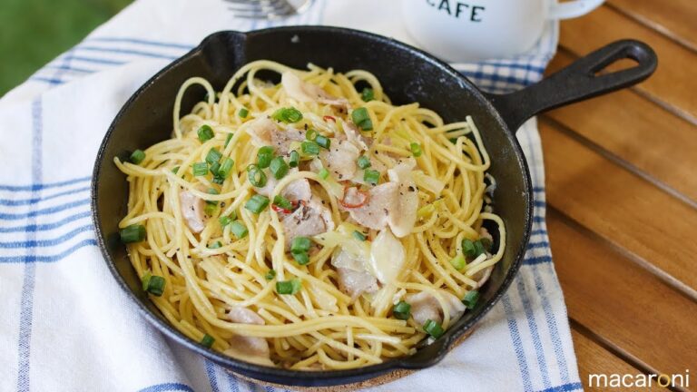 スキレットひとつで完結！ワンパン和風ペペロンチーノ の レシピ 作り方