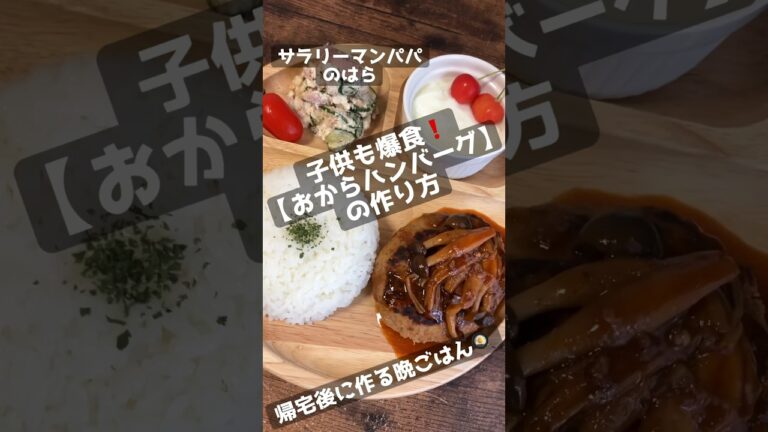 子供も爆食！【おからハンバーグの作り方】　#ハンバーグ　#サラリーマン 　#パパ飯