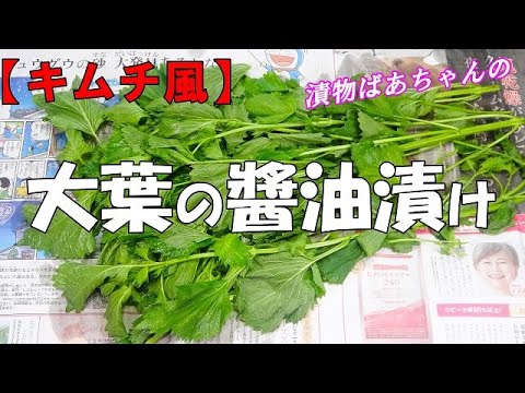 【キムチ風】大葉の醬油漬け『ご飯のお供に　お酒のおつまみに　メチャ旨い！！』