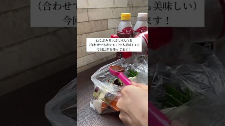 【切って、つけて、もむだけ！ねこぶ味噌で簡単浅漬け】#shorts