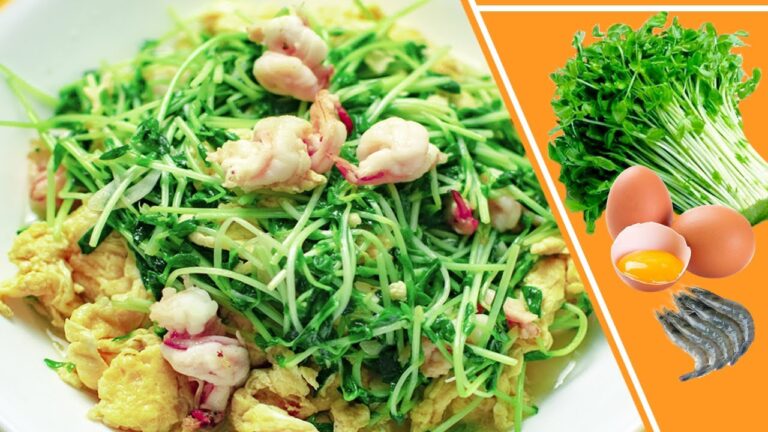 【中華家庭料理】豆苗の卵とエビ炒め丨家庭料理丨中華料理