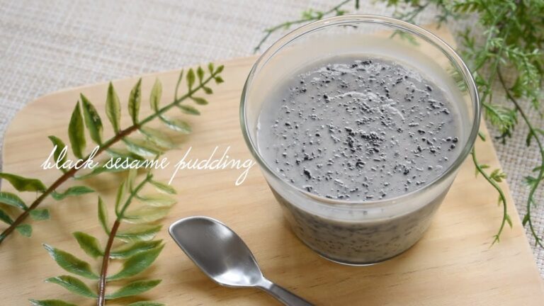 ぷるぷる黒ごまプリン｜black sesame pudding