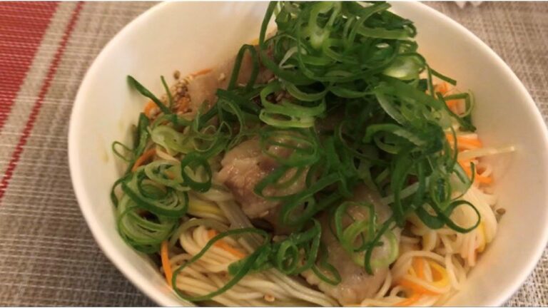 料理初心者が作る、ネギまみれ油そば風そうめん！　Leek-soaked oil buckwheat noodles somen！