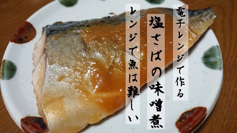 【料理】レンジで魚は難しい！塩さばの味噌煮 (※説明欄読んでね) #さばの味噌煮 #サバフィレ