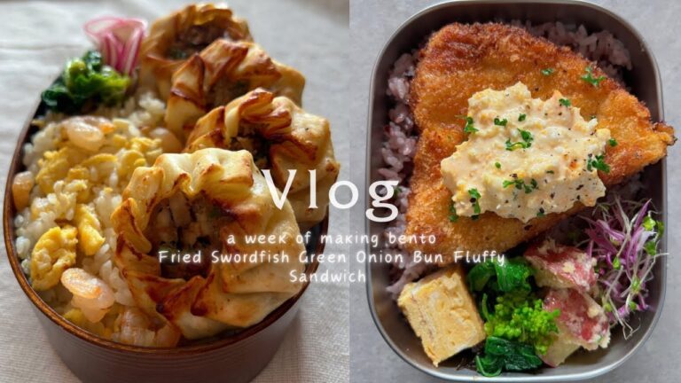 Fried Swordfish Bento | Green Onion Bun | Fluffy Sandwich | Melon Cream Soda｜Japanese Cooking Vlog