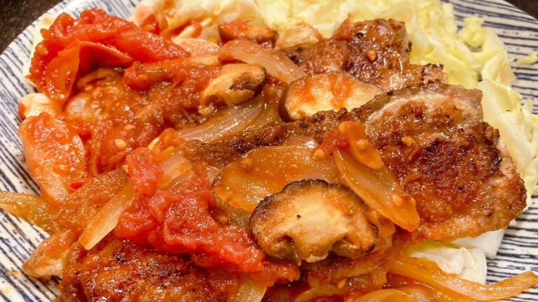 ポークソテーはウイスキーでもっとうまくなる！美味しんぼの調理師見習の上田が作ったトマトソース 再現レシピ
