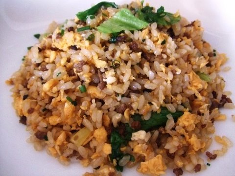Minced meat and Lettuce fried rice 牛挽肉とレタスの炒飯のレシピ・作り方
