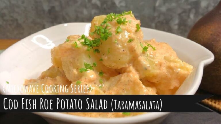 [Microwave Recipe]: Cod Fish Roe Potato Salad (Taramasalata) / [電子レンジ活用レシピ]: タラモサラダ (たらこポテトサラダ）