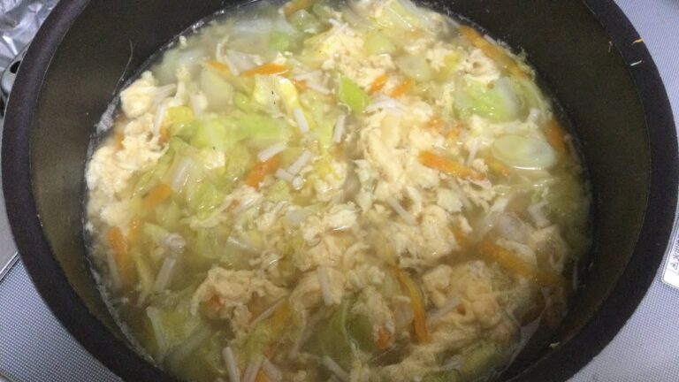 スーパー適当料理…..白菜卵中華スープの作り方教えます❤️