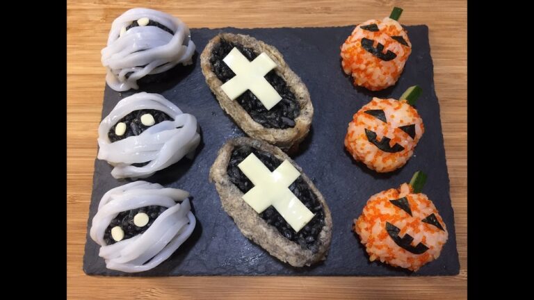 HALLOWEEN TEMARI AND INARI SUSHI  /  ハロウィン手まり寿司といなり寿司