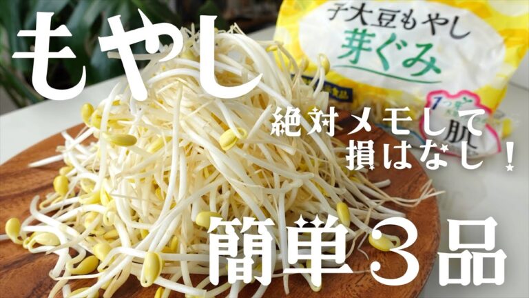 【もやしレシピ】絶対覚えて損はなし！✨もやしを使った簡単料理3品