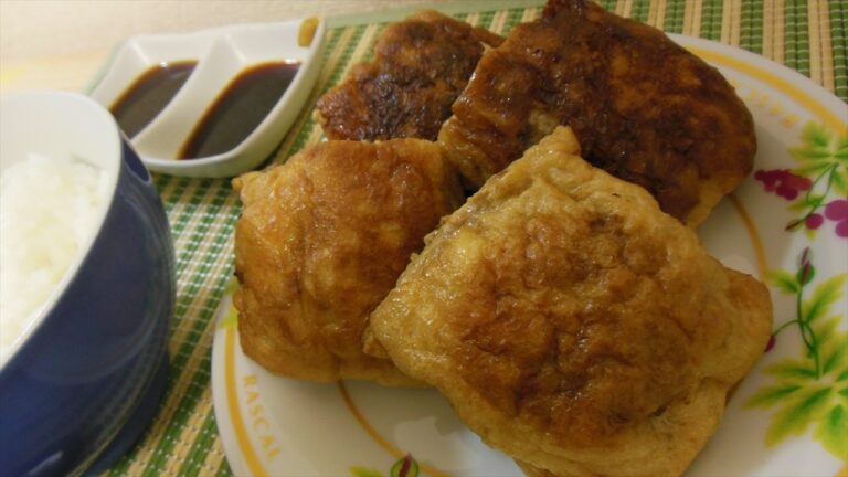 【簡単レシピ】油揚げの肉詰めの作り方